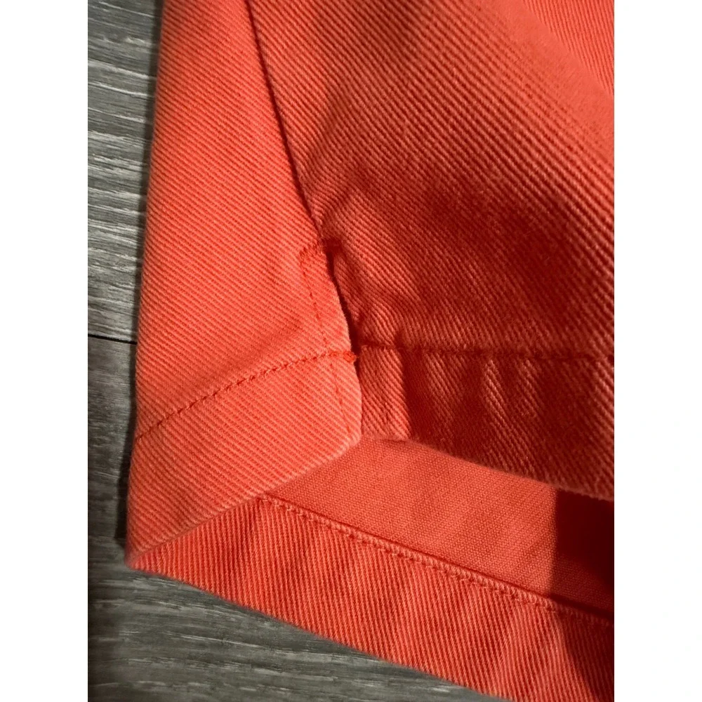 Jeanology Women‎ Orange Denim Shorts Cotton 5-Pocket Waist 36 in  Mid-Length
